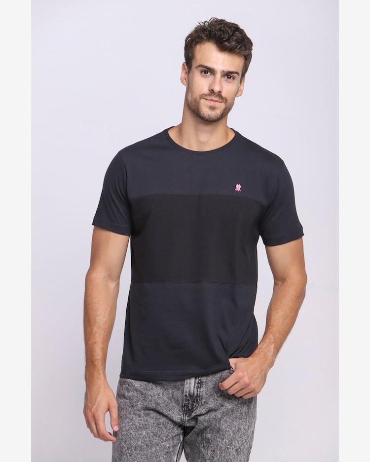 Riachuelo Camiseta Masculina Algodão Estampa Logo Polo Wear Preto