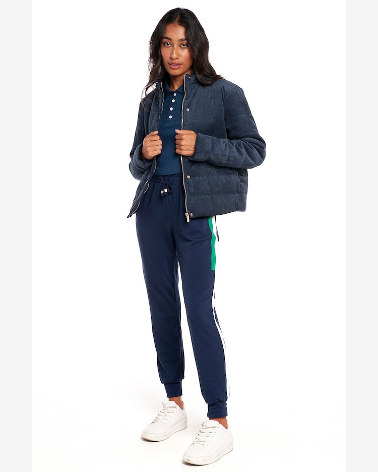 Riachuelo Jaqueta Feminina Nylon Puffer Lisa Polo Wear Azul Escuro