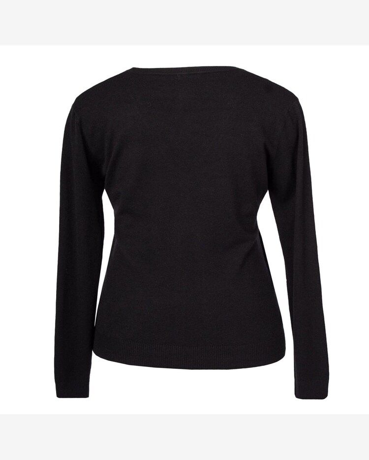 Riachuelo Casaco Feminino Facinelli Plus Size Tricot Tranças Preto