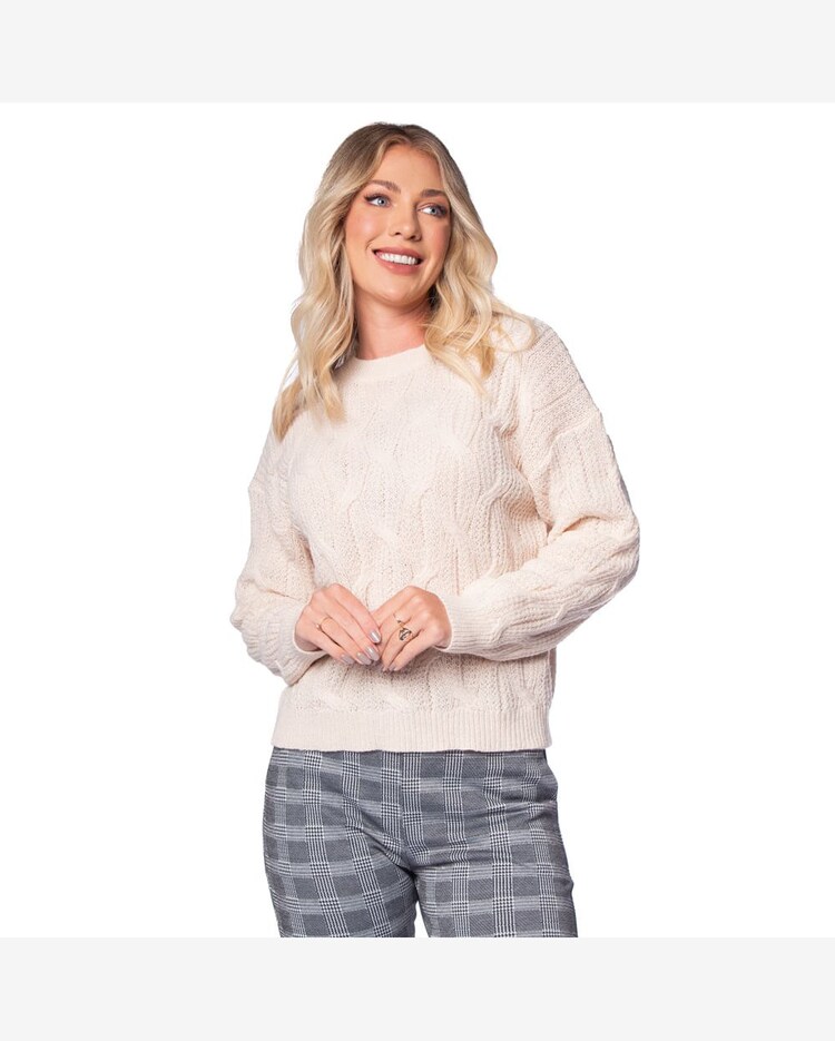 Riachuelo Blusa Feminina Facinelli em Tricot com Textura de