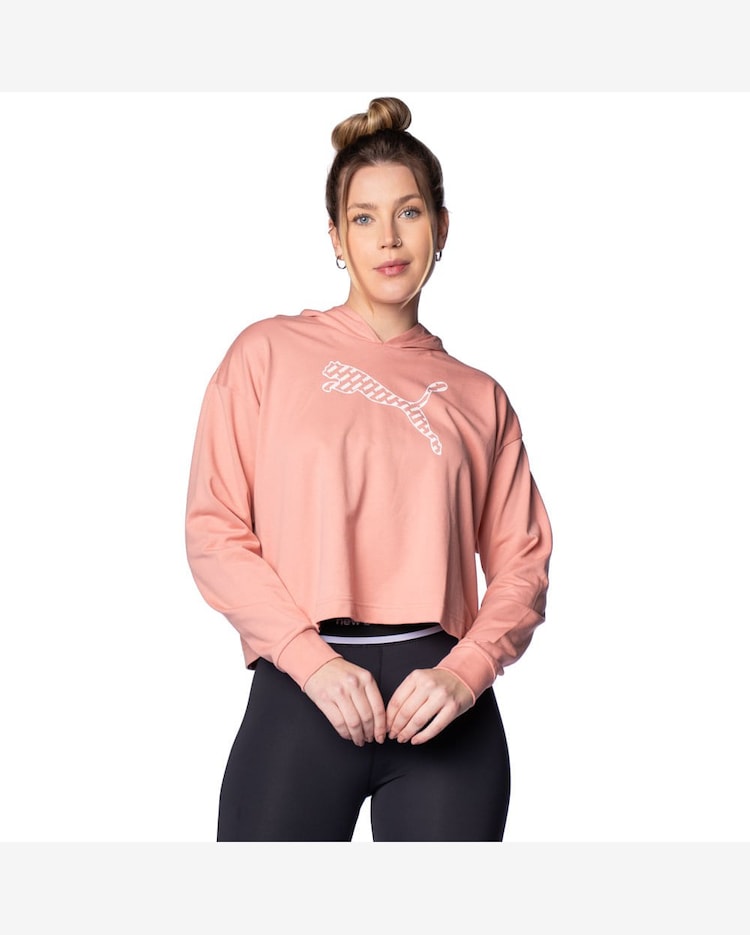 Riachuelo Moletom Feminino Puma Power Hoodie Rose