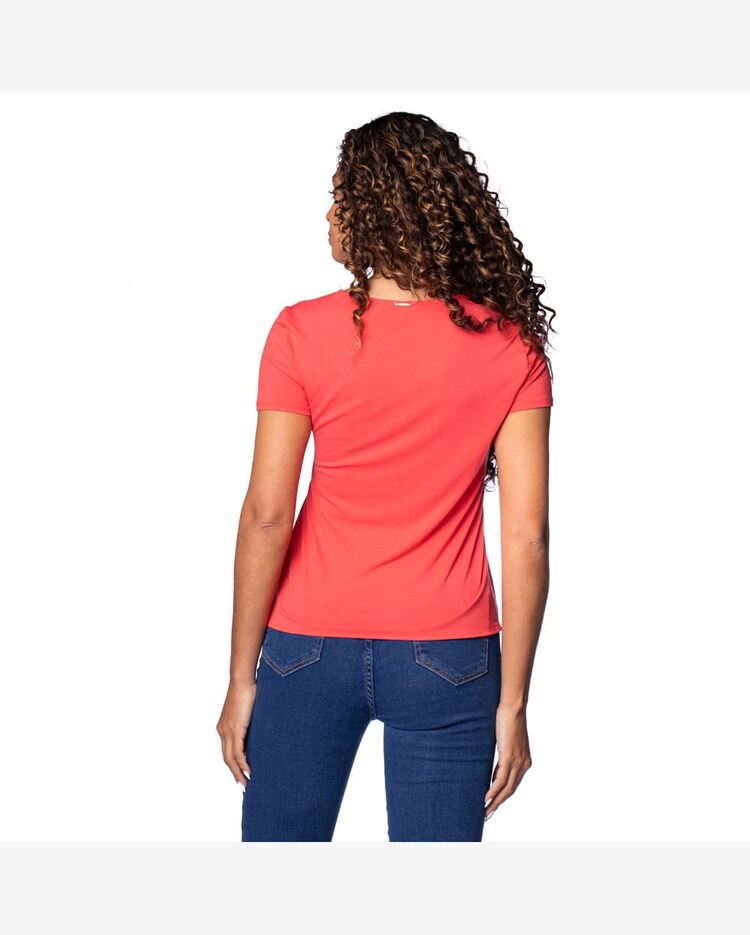 Blusa Feminina Cativa Leve Linhas Vermelha Riachuelo