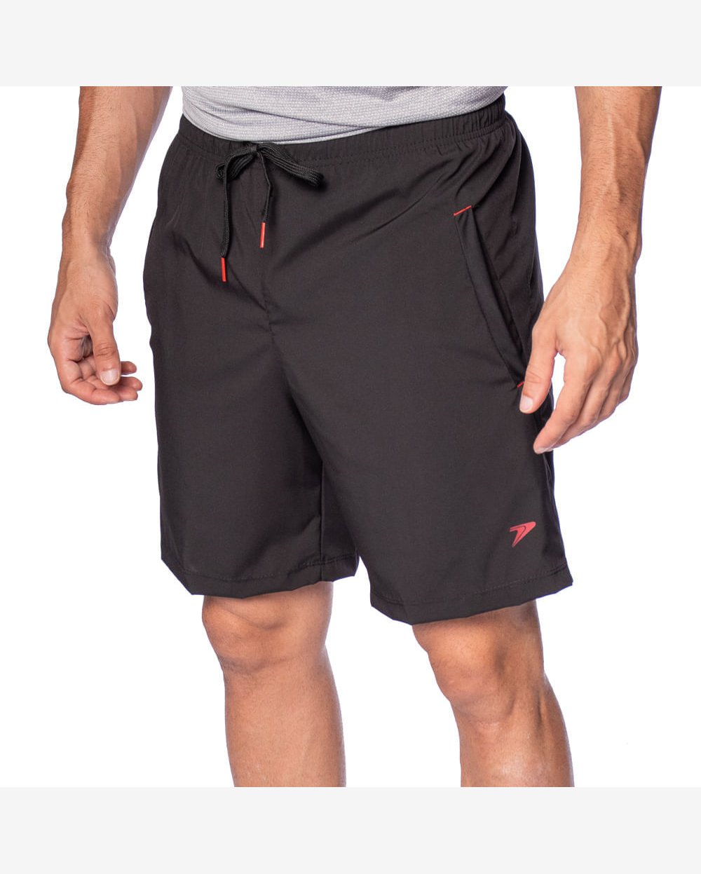 Bermuda Masculina Poker Dallas II com Bolsos de Tactel Preto Riachuelo