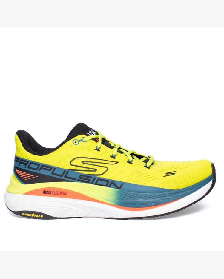 Tênis Masculino Skechers Max Cushioning Propulsion Amarelo Neon Riachuelo