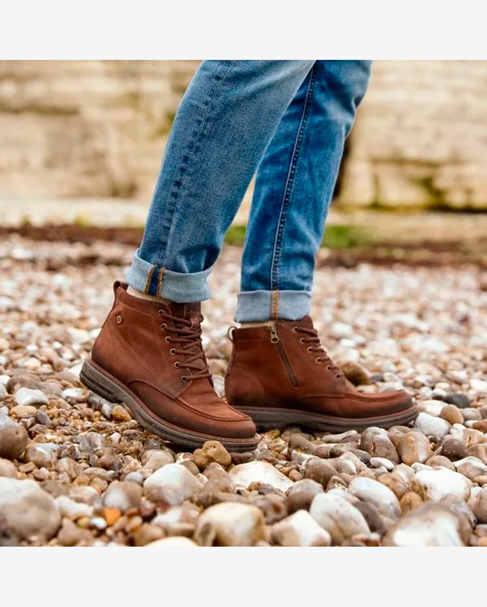 Bota Masculina Pegada Toronto Couro Rustic Marrom