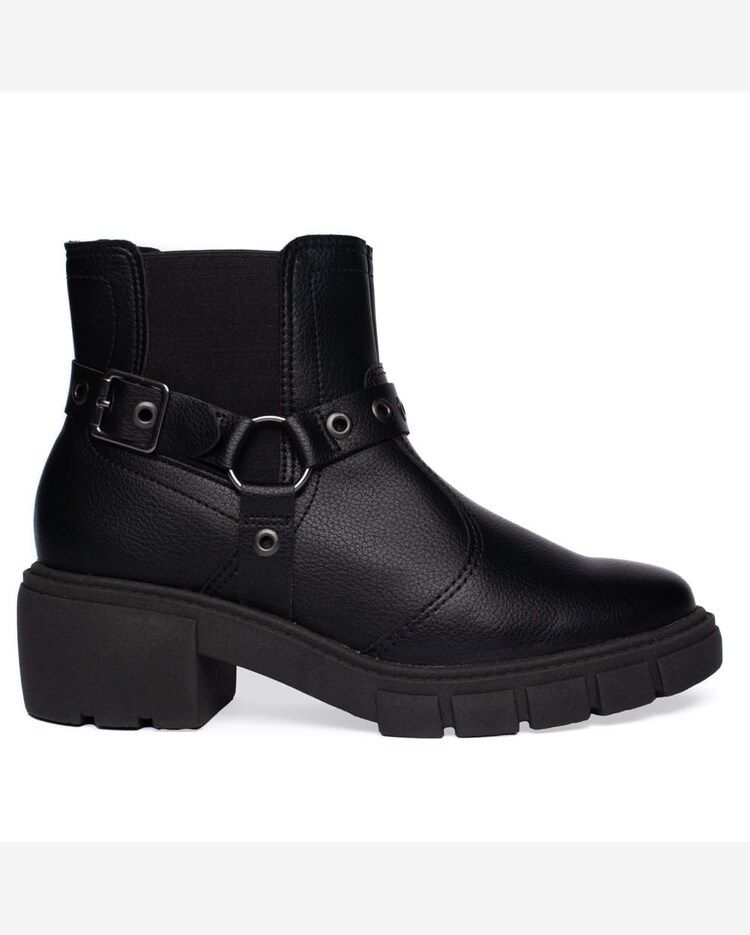 Bota Feminina Beira Rio Cano Curto Tratorada Preta Riachuelo