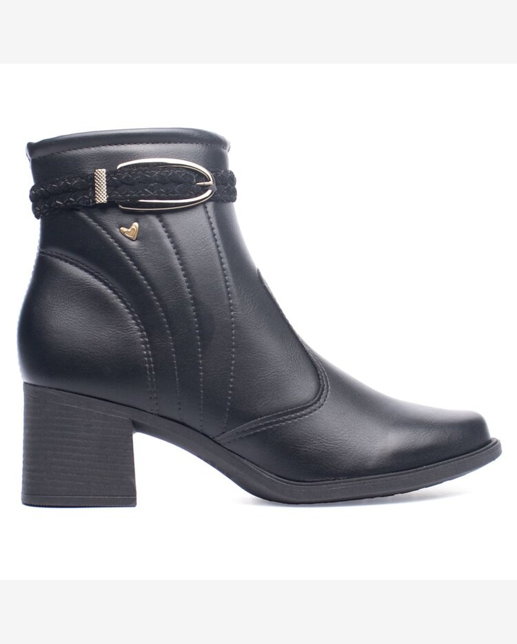 Riachuelo Bota Feminina Mississipi Cano Curto Fivela Preto