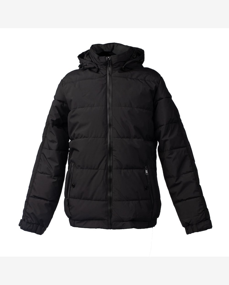 Riachuelo Jaqueta Masculina Sea Surf Puffer Capuz Estruturada Preto