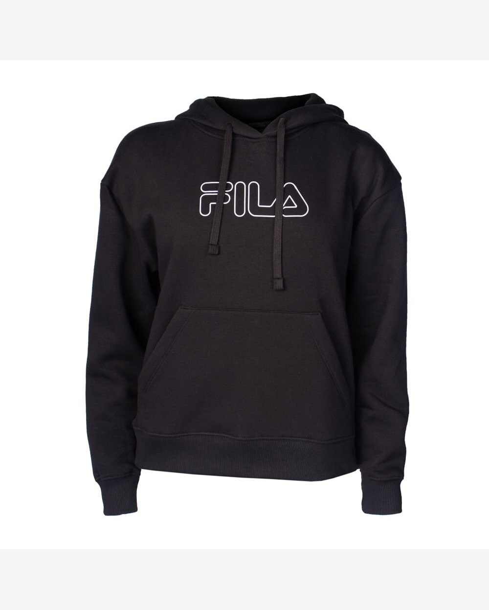 Riachuelo Moletom Feminino Fila Outline Winter Capuz Comfort Preto