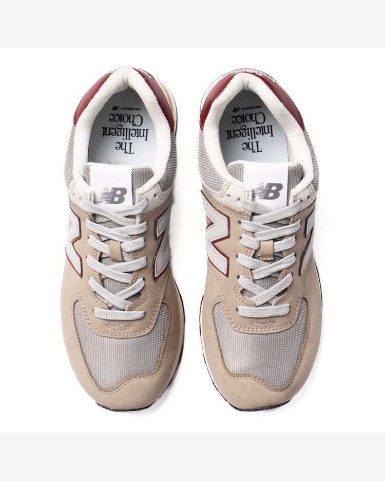 Riachuelo Tênis Masculino New Balance 574 ENCAP Bege/Vermelho