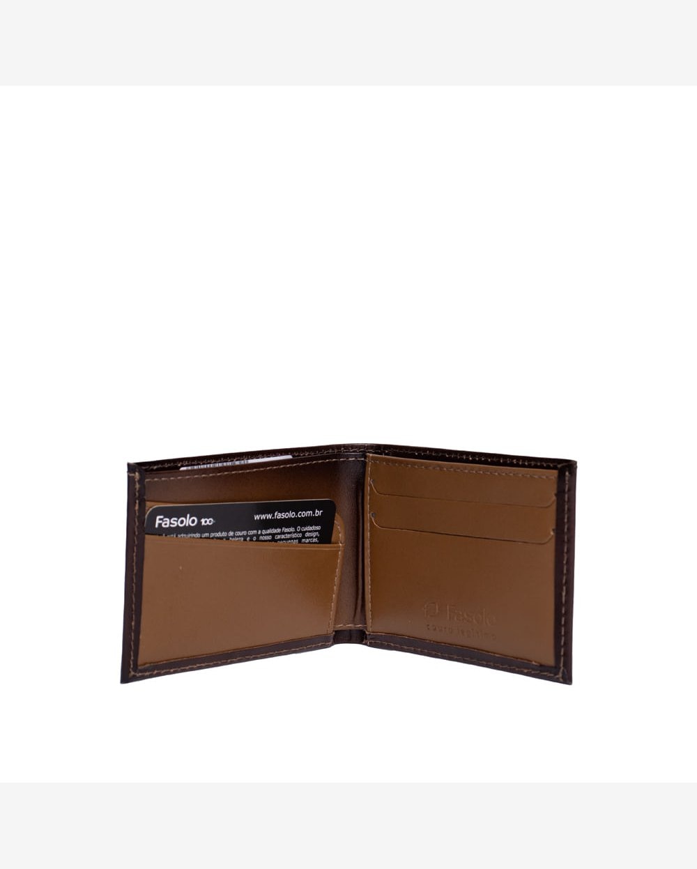 Carteira Masculina Fasolo Couro K895042 112 Caramelo/Marrom