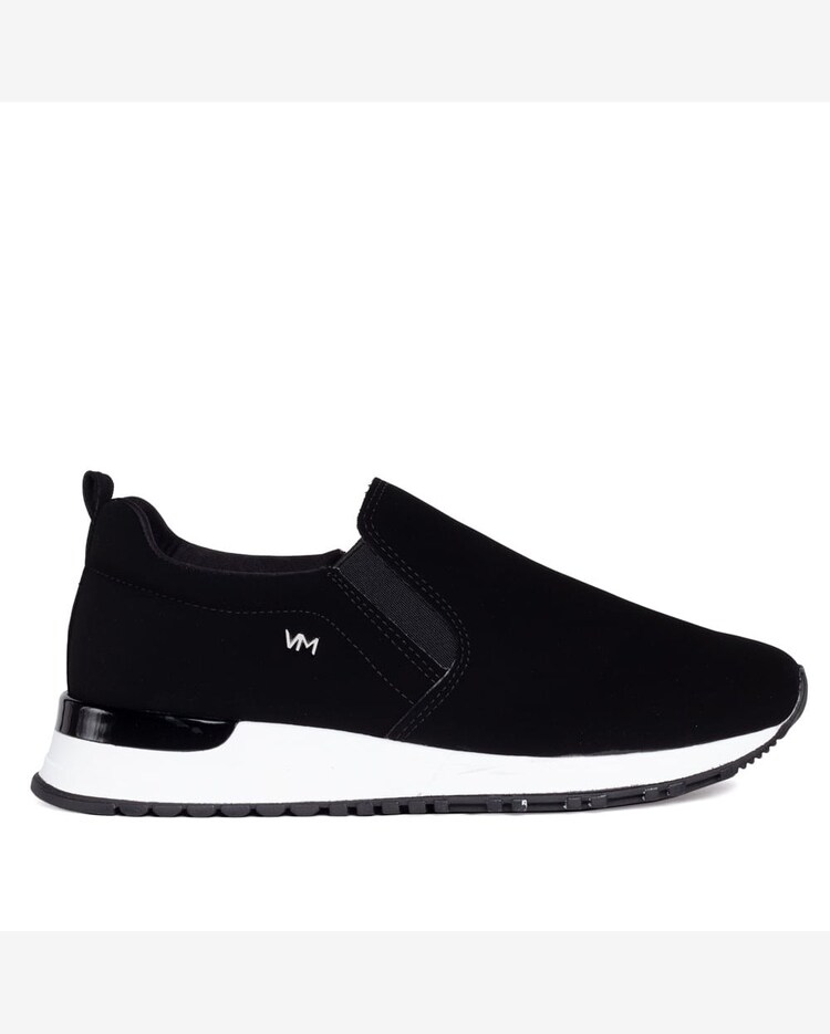Riachuelo Tênis Feminino Via Marte Slip-On em Nobuck Preto