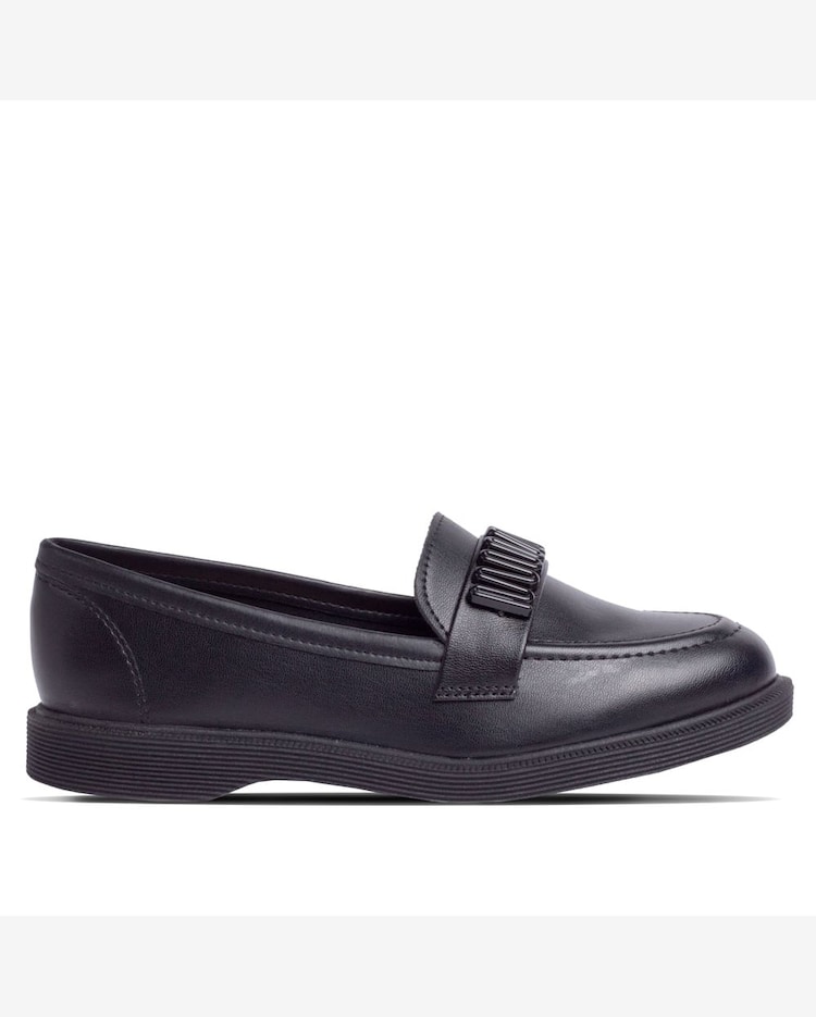 Sapato Mocassim Feminino Moleca Preto Preto Riachuelo