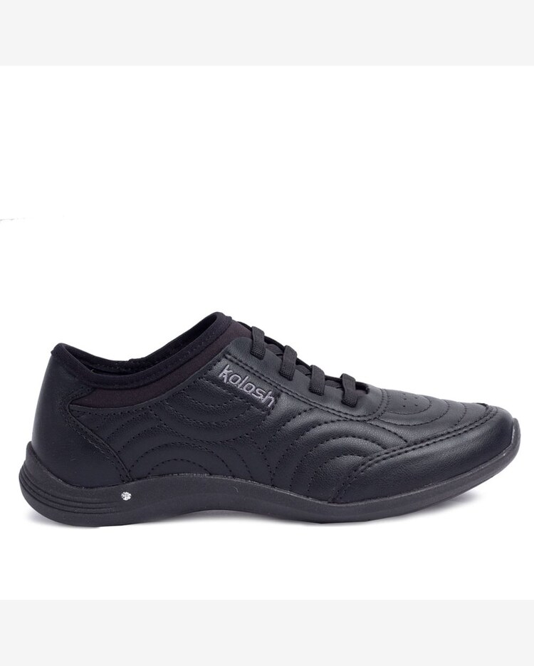 Riachuelo Tênis Feminino Kolosh Casual com Costuras Preto