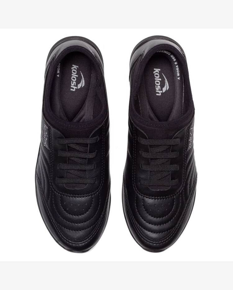 Riachuelo Tênis Feminino Kolosh Casual com Costuras Preto
