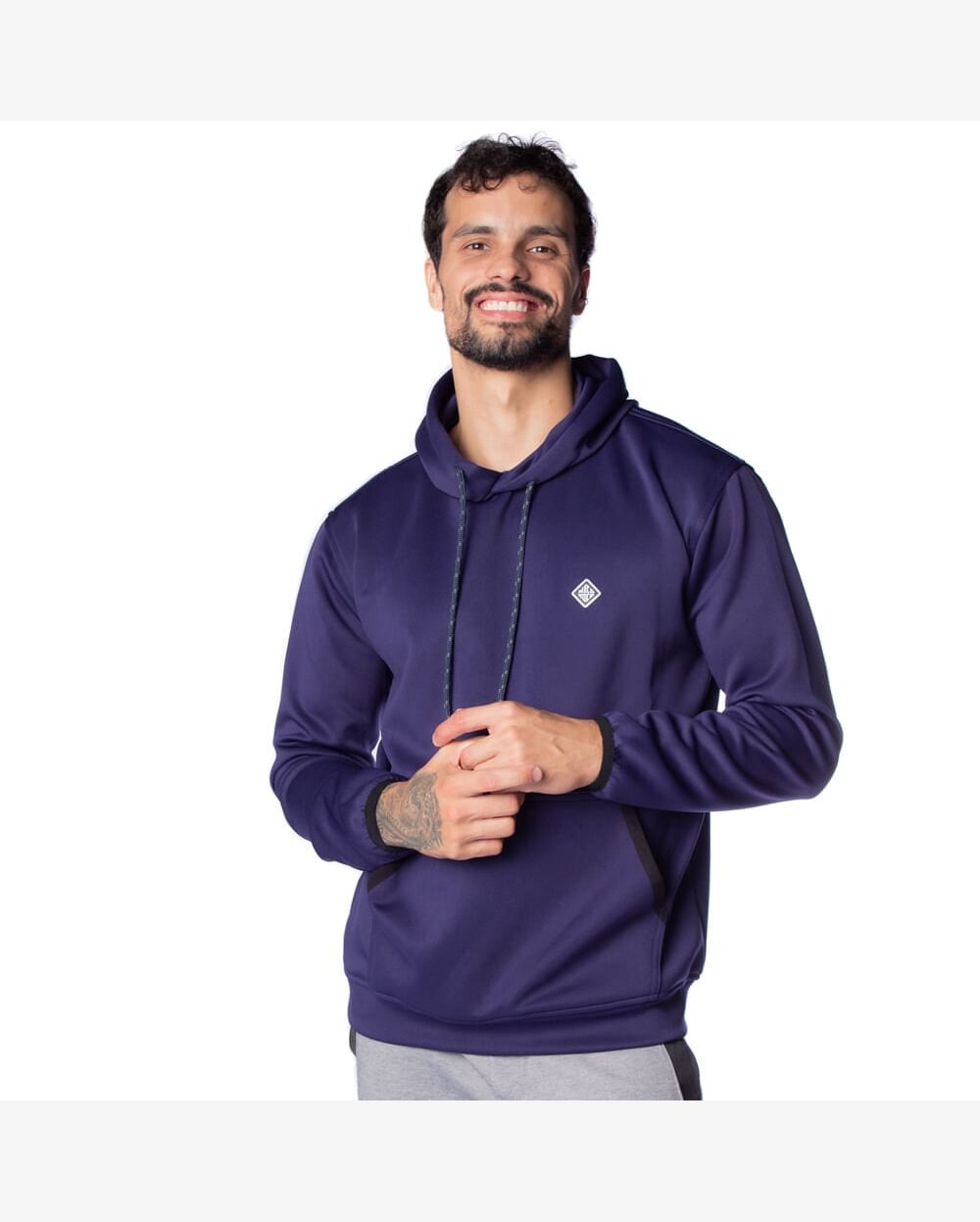 Moletom Masculino Nicoboco Canguru Malha Marinho Marinho Riachuelo