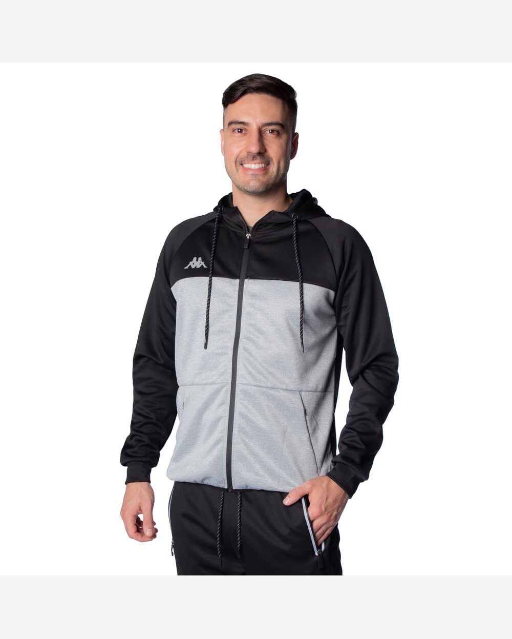 Riachuelo Jaqueta Masculina Kappa Skuba Sport Preto/cinza