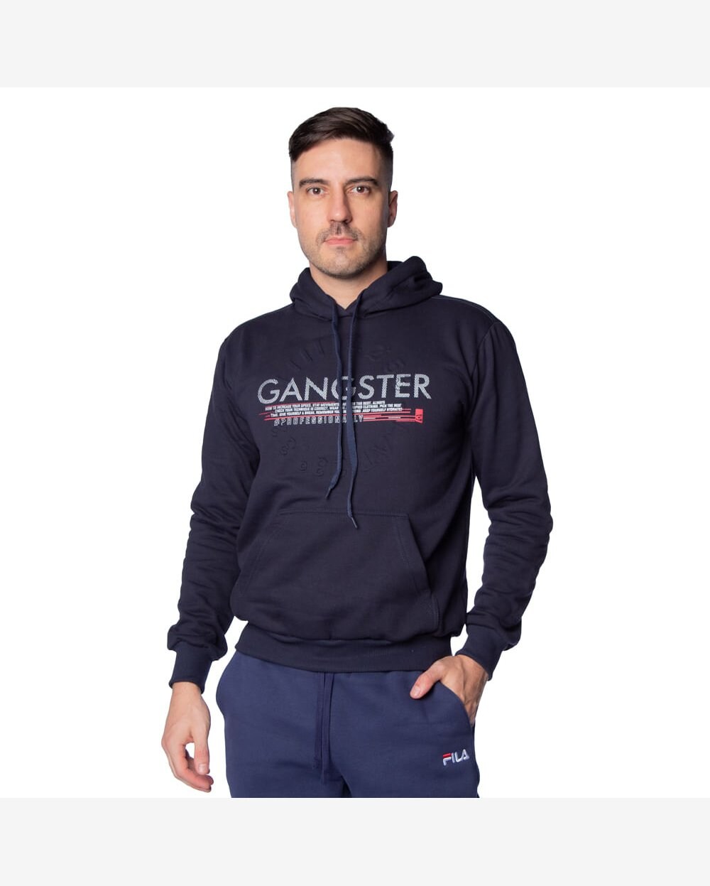 Riachuelo Moletom Masculino Gangster Canguru com Capuz Marinho
