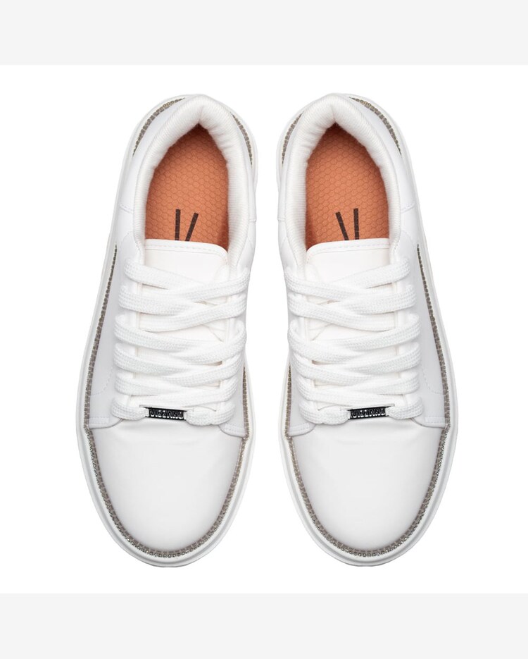 Riachuelo Tênis Feminino Vizzano Plataforma com Strass Branco
