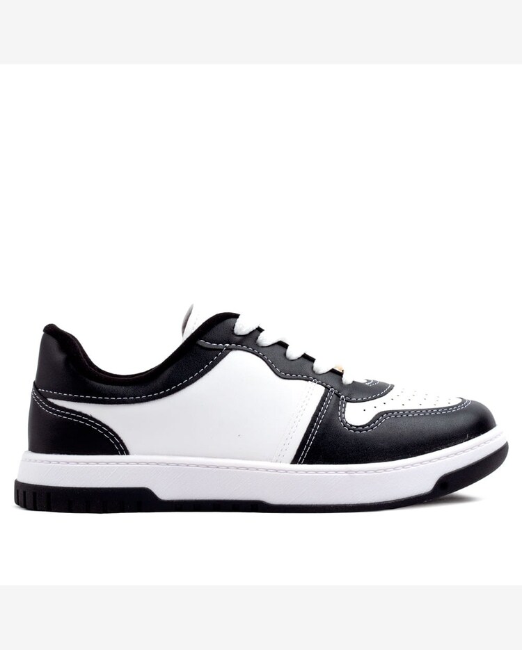 Riachuelo Tênis Feminino Vizzano Casual Recortes Branco/preto