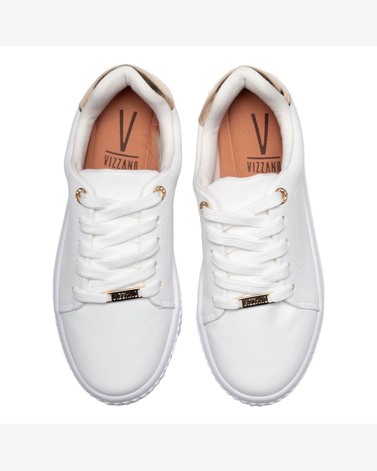 Tênis Feminino Vizzano com Detalhe Dourado Branco Riachuelo