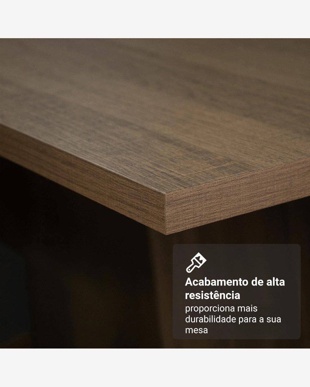Mesa de Jantar Retangular Tampo de Madeira 5389 Rustic Madesa