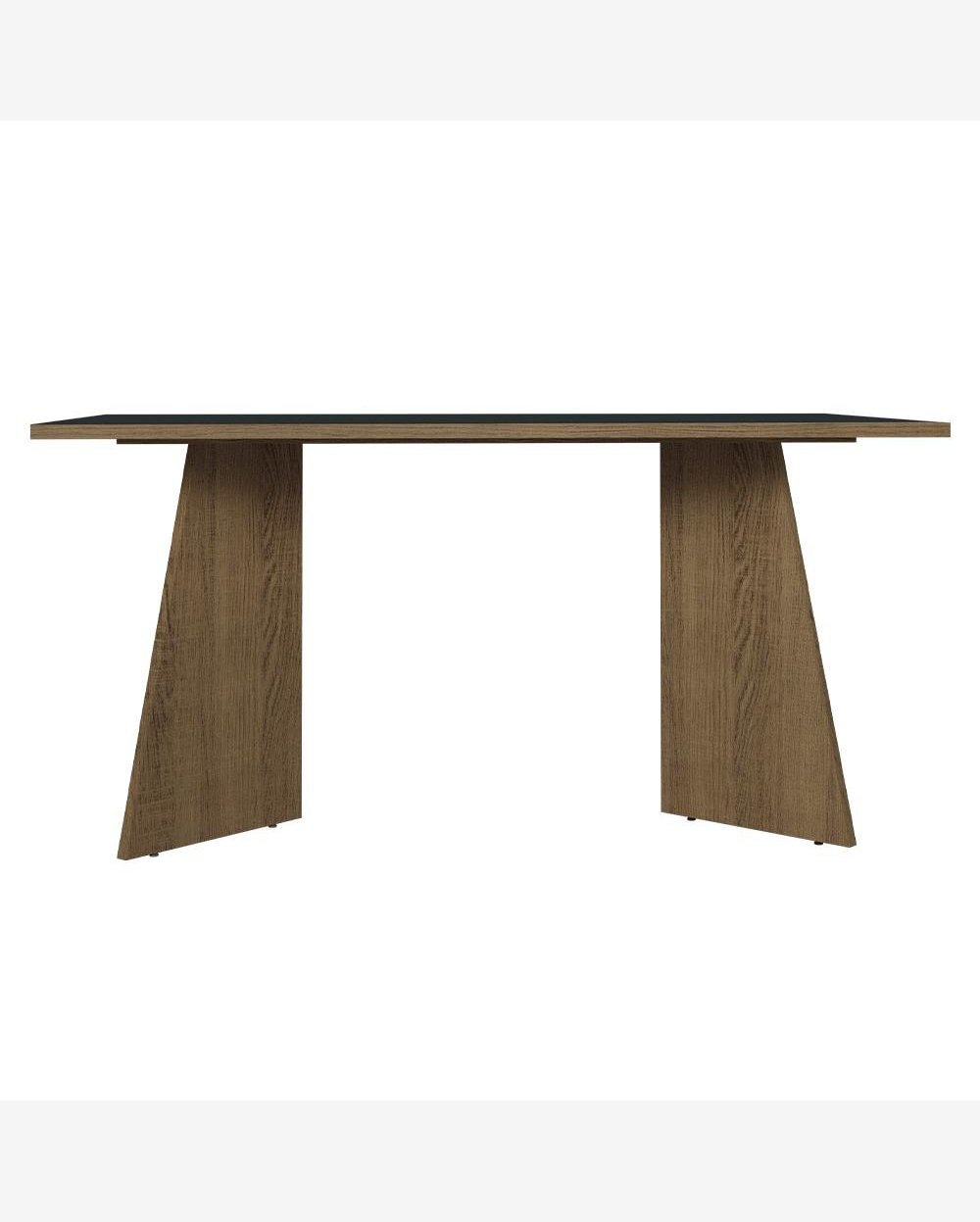 Mesa de Jantar Retangular Tampo de Madeira 5389 Rustic/Preto Madesa