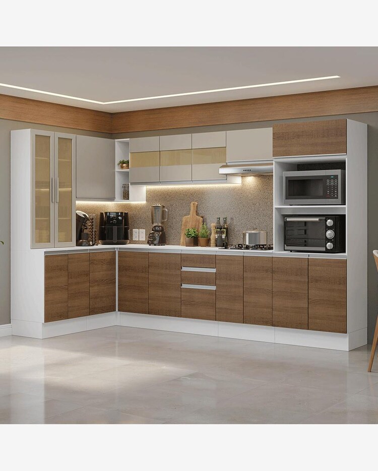 Riachuelo Armário de Cozinha Completa de Canto 100% MDF 447 cm