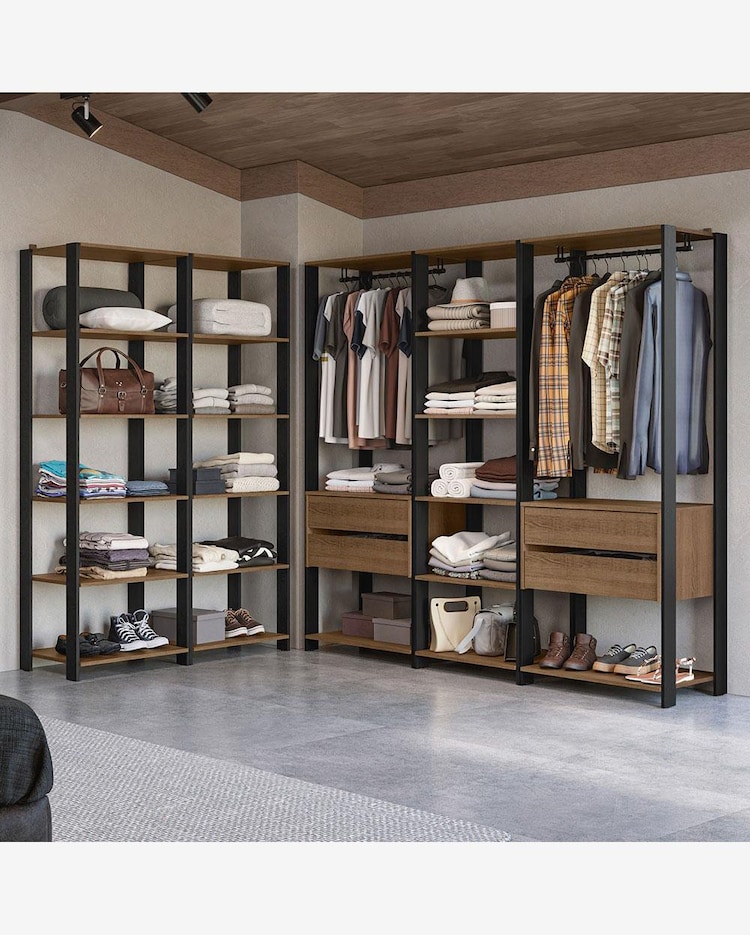 Riachuelo Guarda-Roupa Closet Modulado Valencia Gavetas 417cm