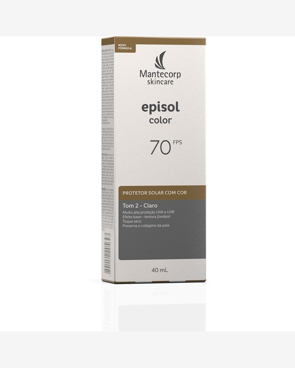 Protetor Solar Episol Color Tom 2 - Claro FPS 70 40ml