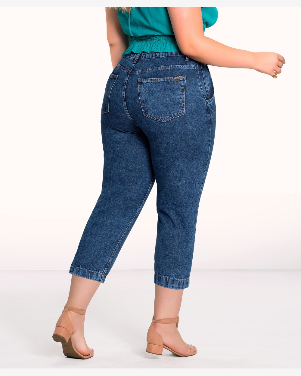 Calça Feminina Jeans Plus Slouchy