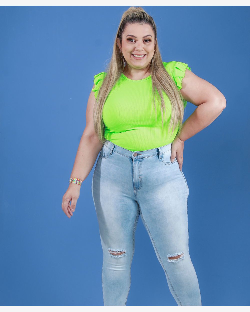 Calça Cigarrete Feminina Jeans com Elastano Plus Razon Jeans