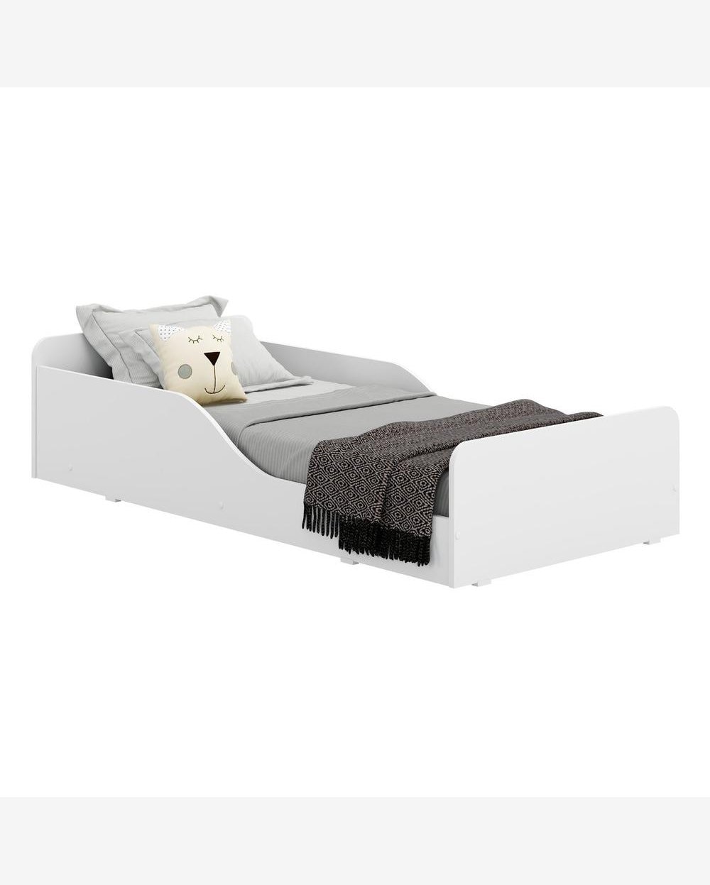 Cama Infantil Montessoriana p/ colchão 70 x 150 cm 100% MDF Multimóveis Branca