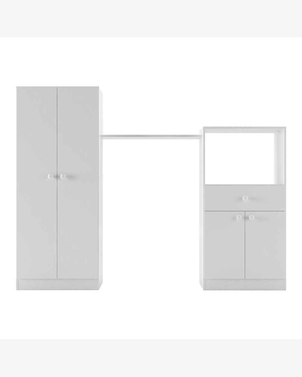 Quarto de Bebê Completo com Berço Guarda-roupa e Cômoda Multimóveis 2869.010
