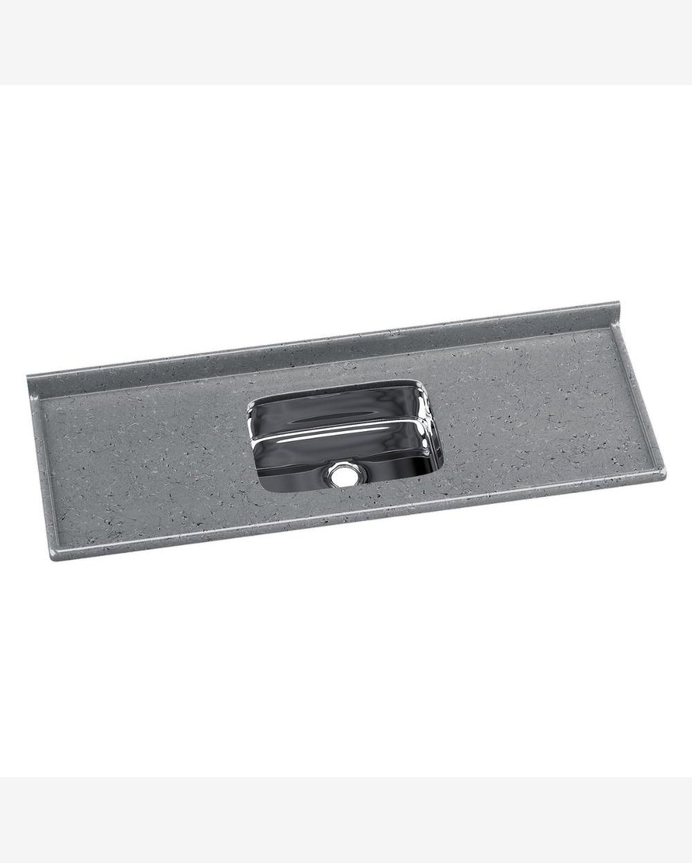 Pia de Cozinha Mármore Sintético 150x55cm com Cuba Aço Inox Multimóveis CR20474