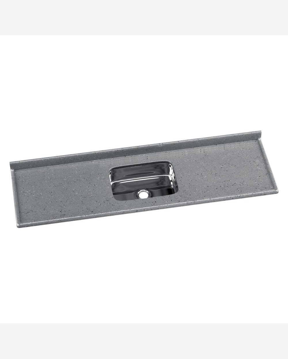 Pia de Cozinha Mármore Sintético 180x55cm com Cuba Aço Inox Multimóveis CR20476
