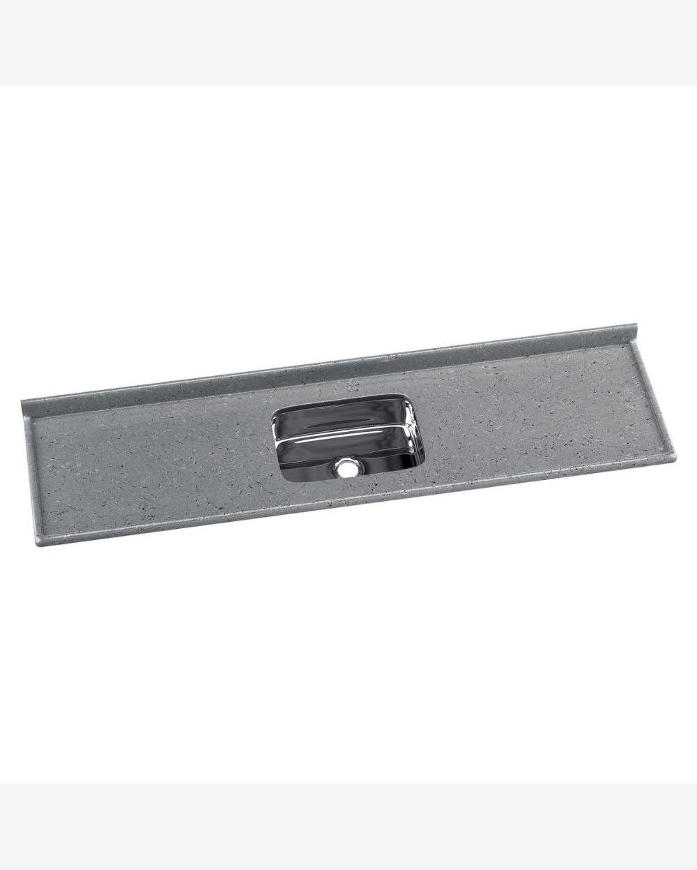 Pia de Cozinha Mármore Sintético 199x55cm com Cuba Aço Inox Multimóveis CR20477