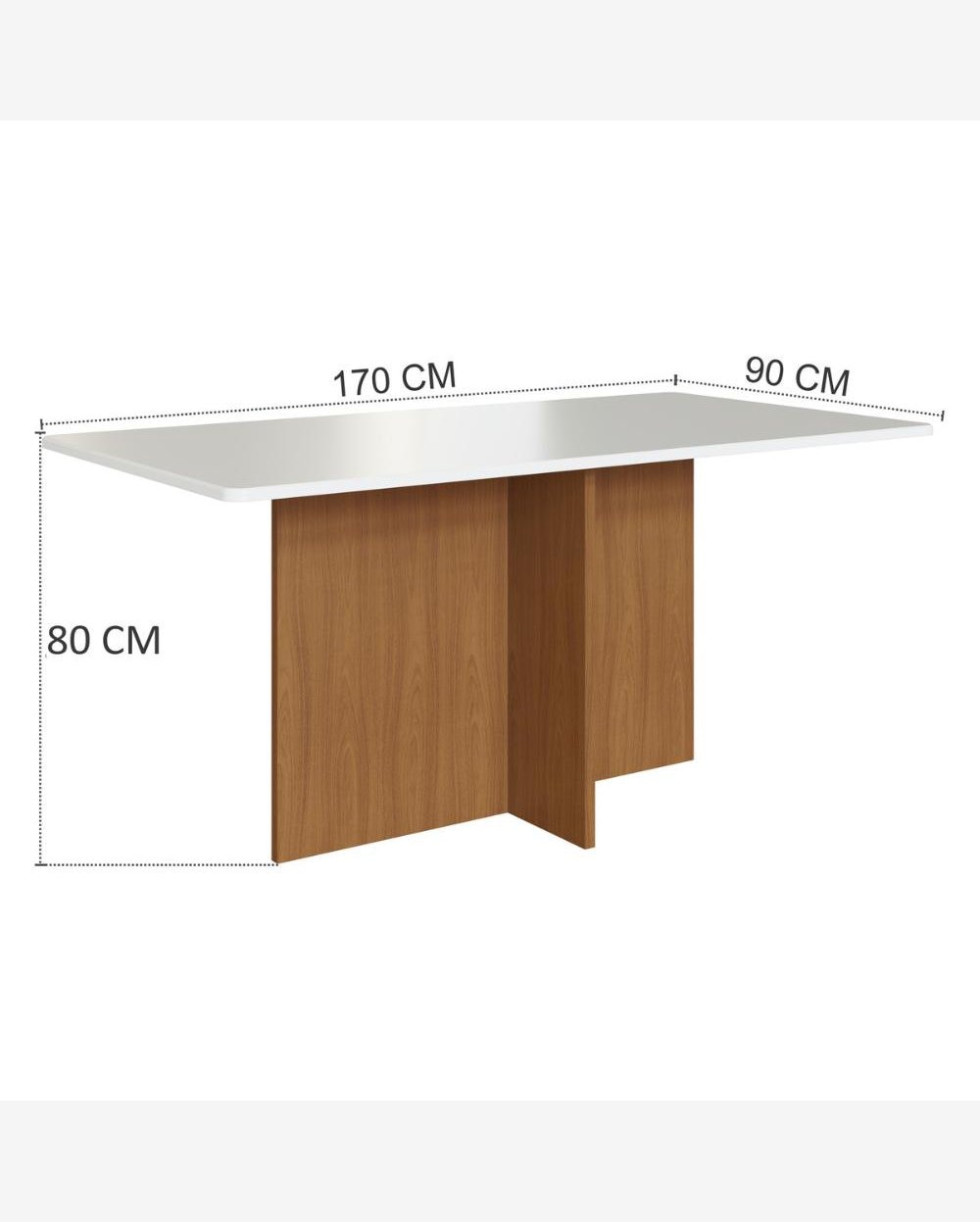 Mesa de Jantar Retangular 170cm 6 Lugares Multimóveis CR50213