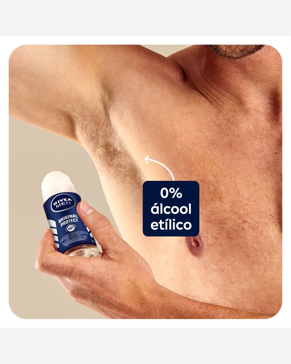 NIVEA MEN Desodorante Antitranspirante Roll On Original Protect 50ml
