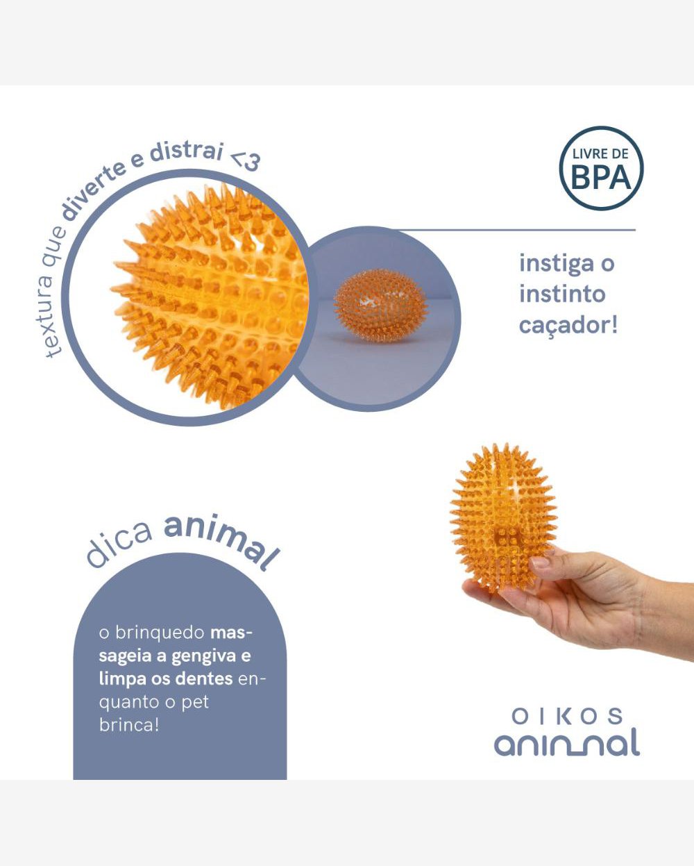 Bolinha mordedor limpeza de dentes para cães - oikos animal