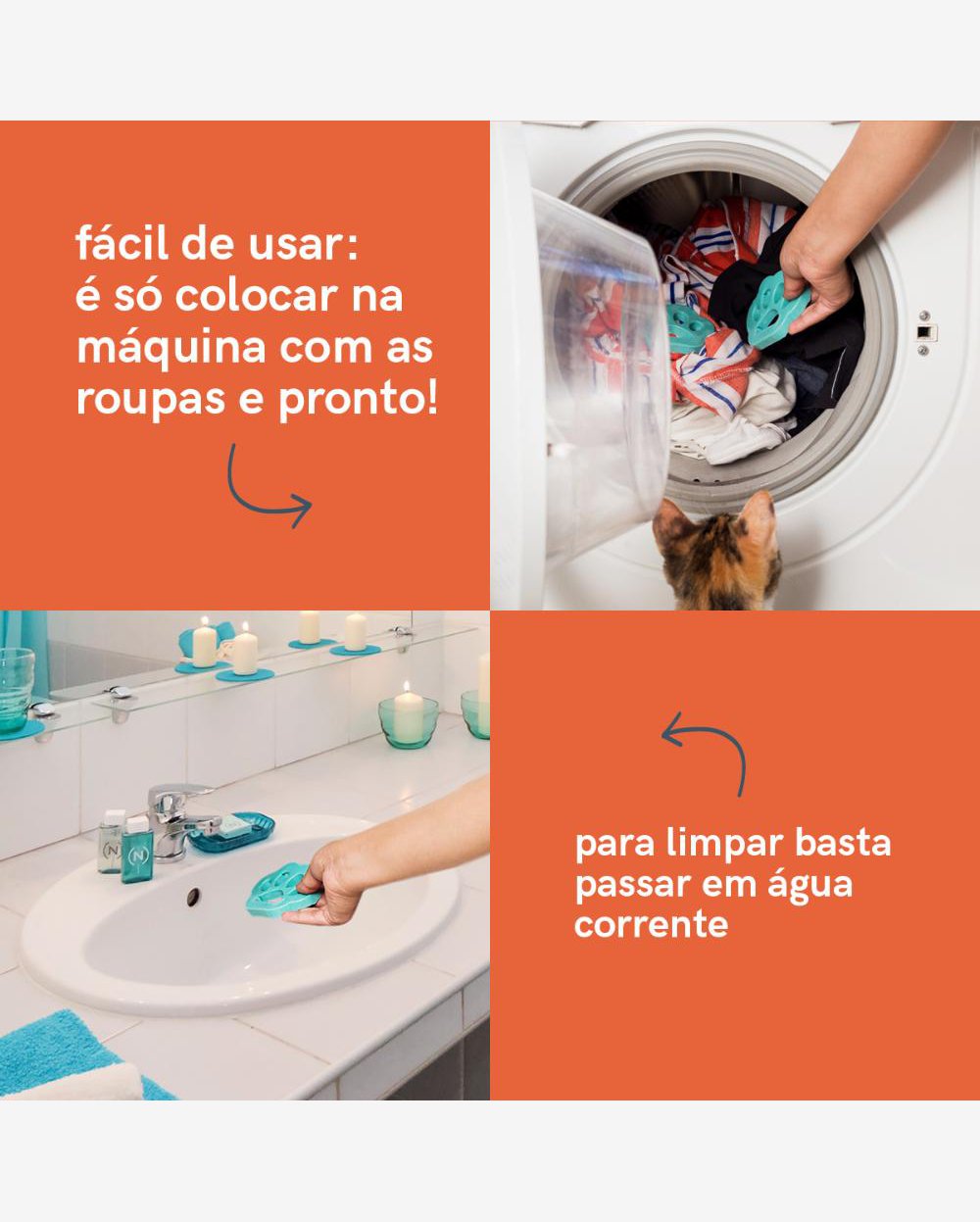 Removedor de pelos para máquina de lavar oikos animal