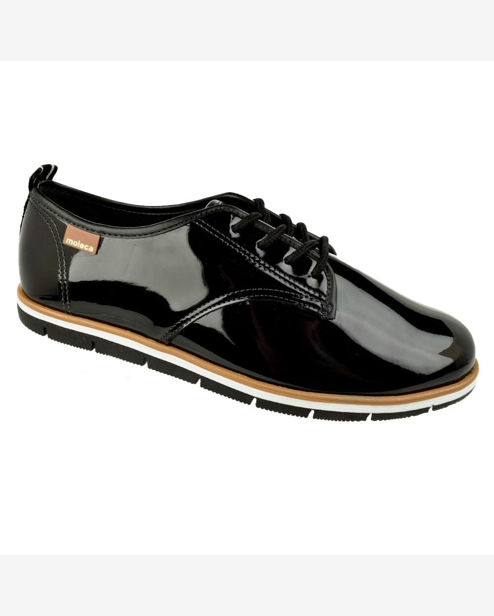 Moleca Oxford Em Verniz Preto Oxford Moleca Feminino Preto