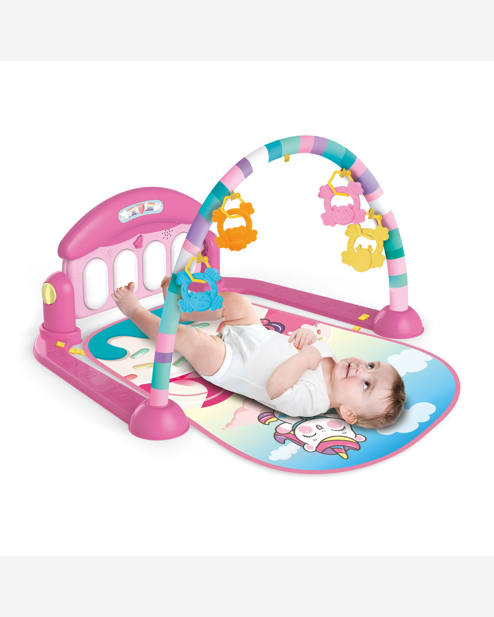 Tapete de Atividades Joy Arco-Íris Piano Musical Replay Kids