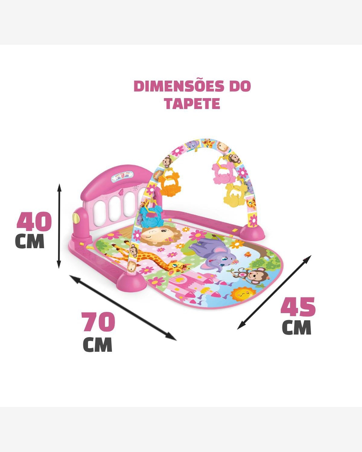 Tapete de Atividades Joy ValeFeliz Piano Musical Replay Kids