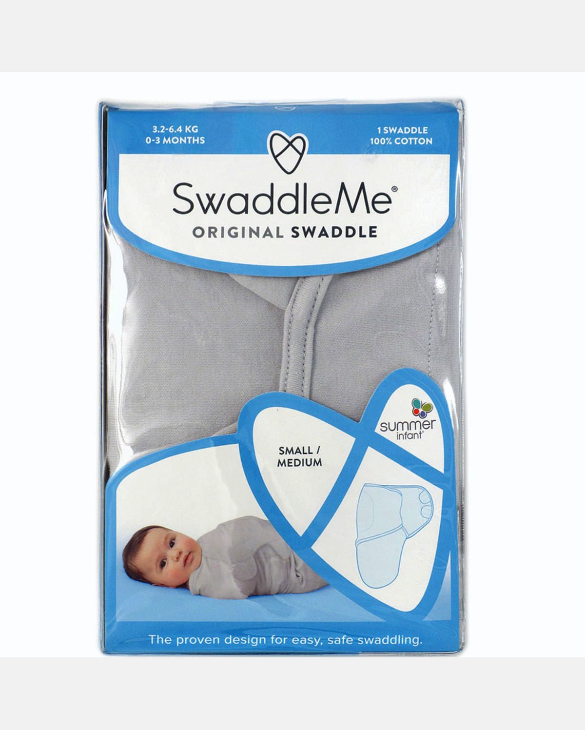 Riachuelo Manta Cueiro P/ Bebê Swaddleme Algodão Cinza Summer Infant