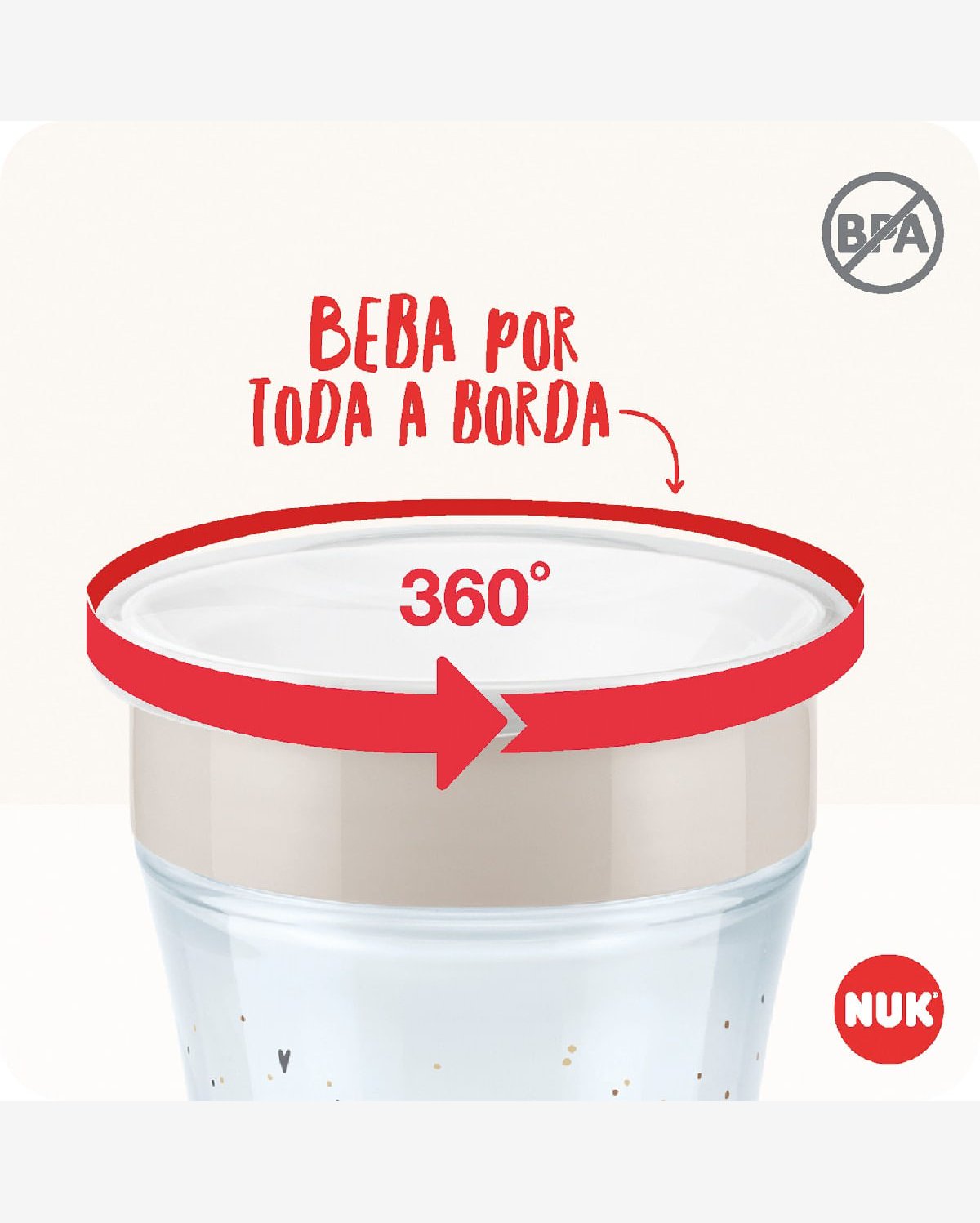 Copo de Treinamento Infantil 360º MagicCup 230ml Cat Dog NUK