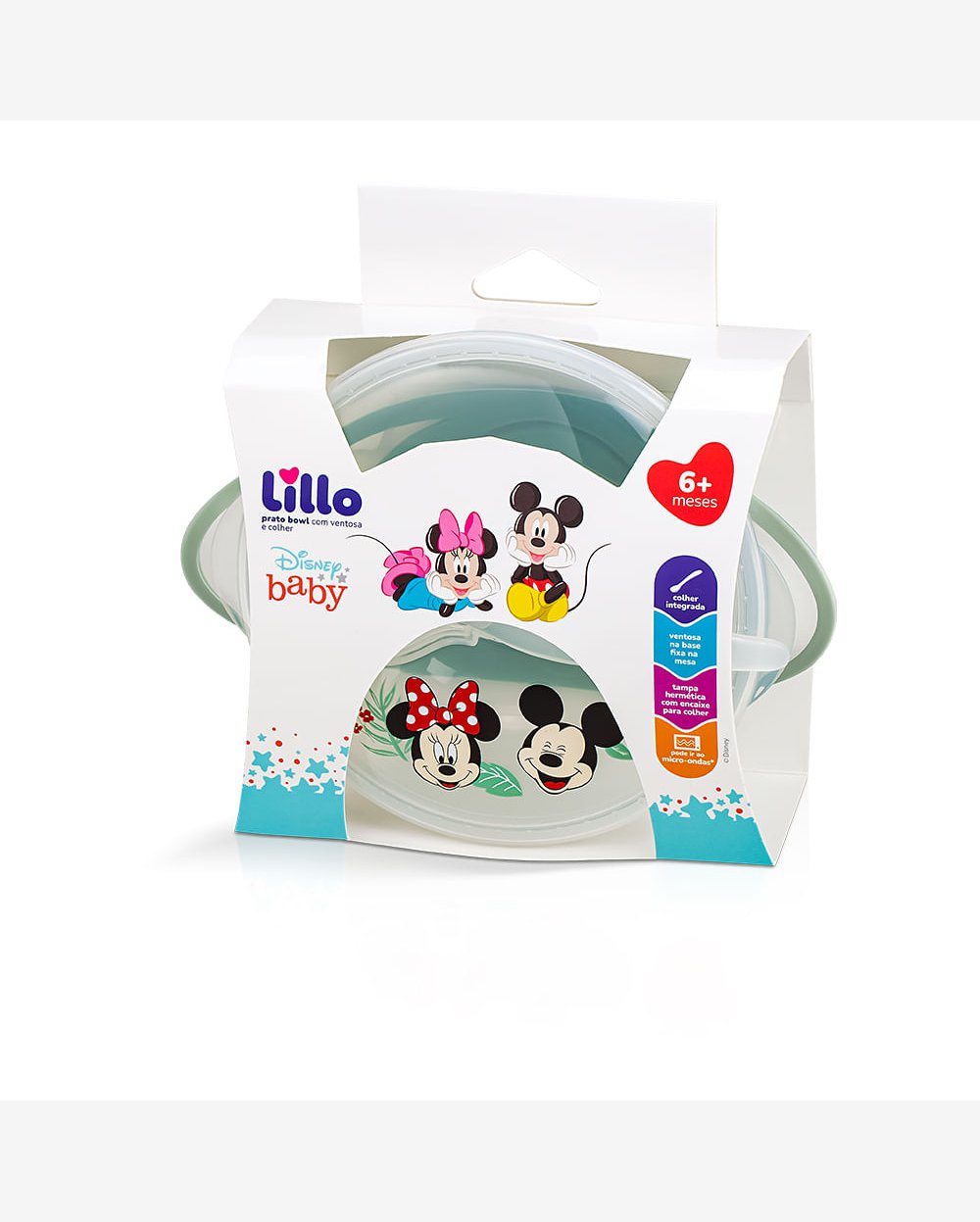 Prato Infantil Bowl Com Colher e Ventosa Disney - Lillo