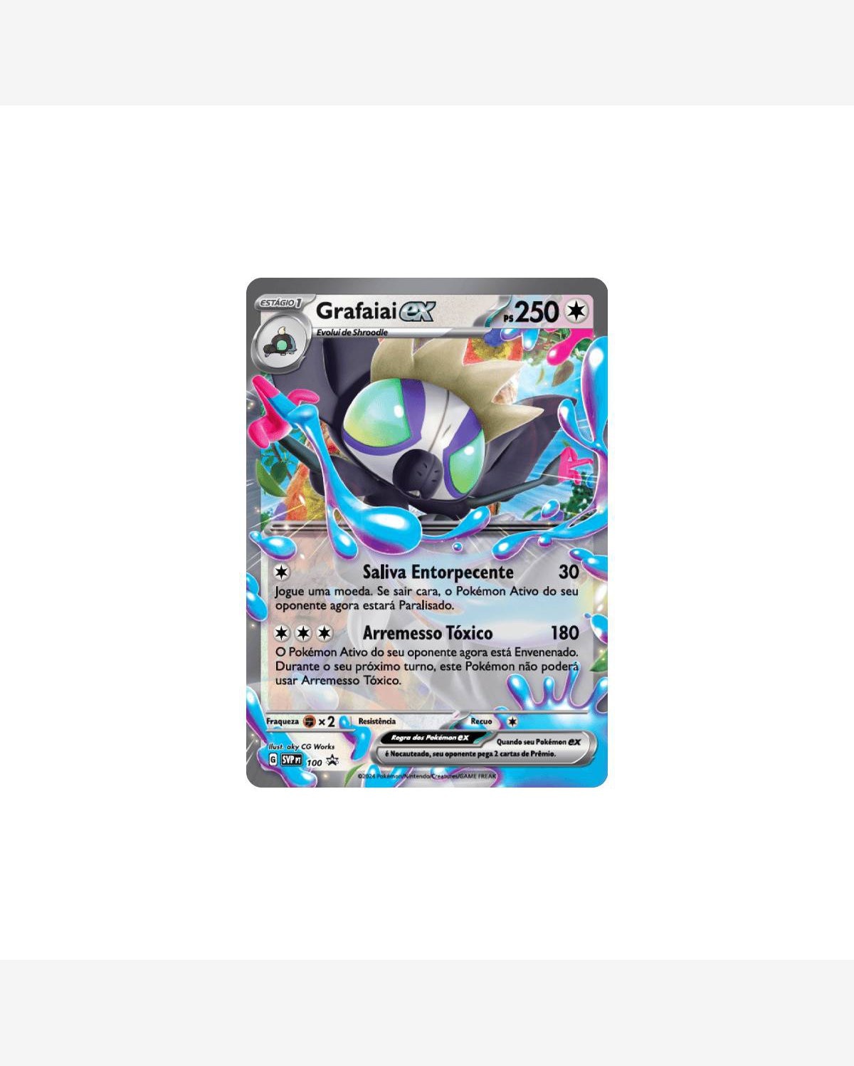 Cartas Pokémon Box Deck Cards Coleção Grafaiai ex - Copag
