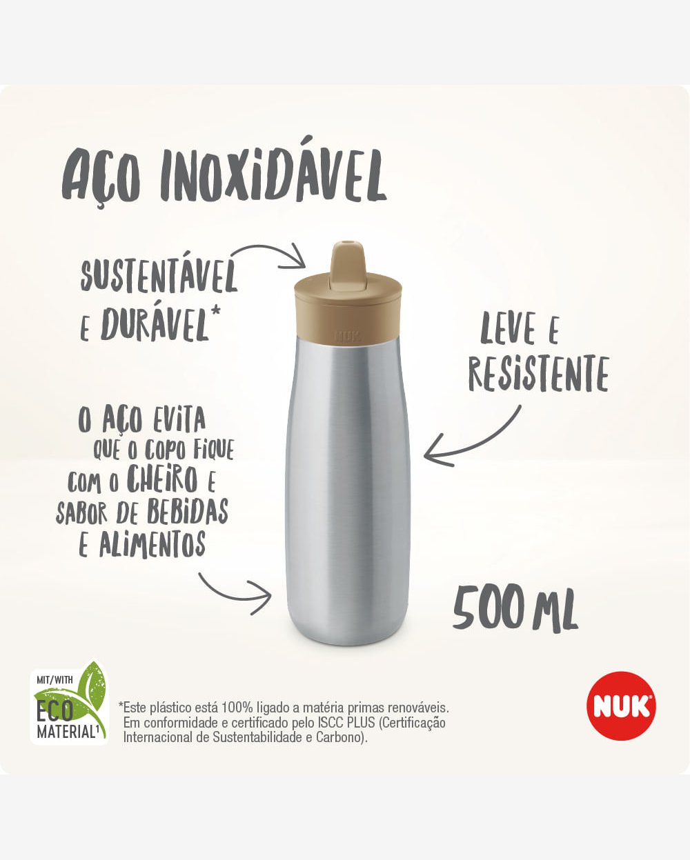 Copo de Treinamento Infantil Mini-Me Flip Inox Azul - Nuk