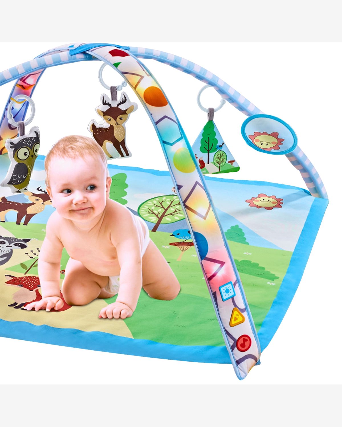 Tapete de Atividades Bebê Com Luz Musical Florest Maxi Baby